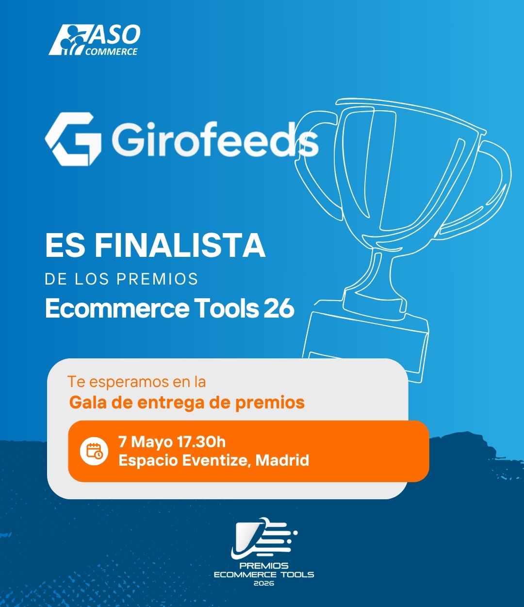 Girofeeds team at the ASOCOMMERCE Ecommerce Tools Awards 2026 in Madrid
